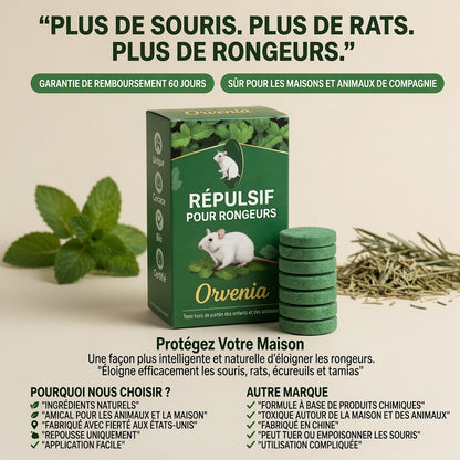 Pastilles répulsives contre les rongeurs — Créez une maison sans rongeurs, sans danger pour les enfants et les animaux de compagnie