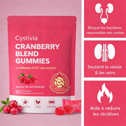 Gummies à la Canneberge | Défense Urinaire & Rénale